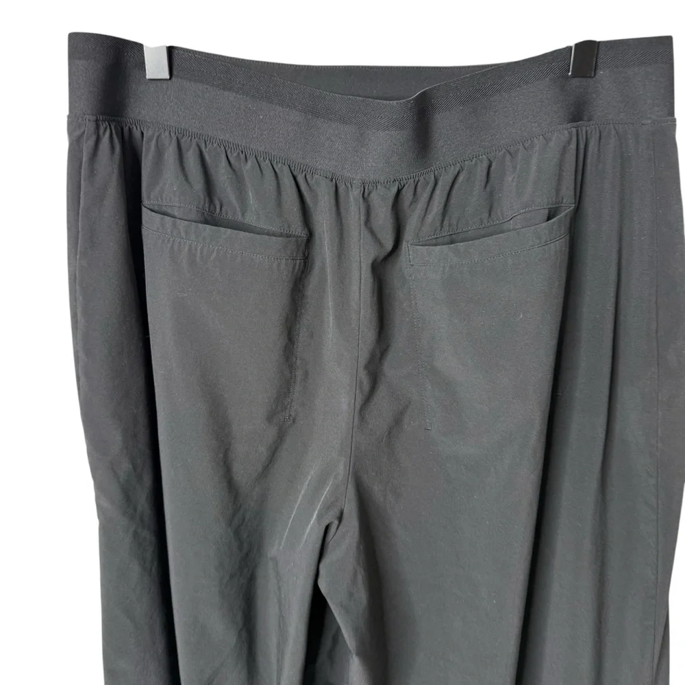 Athleta Brooklyn Heights Pleated High Rise Wide Leg Pants Black Size 16 533436 - Picture 5 of 9